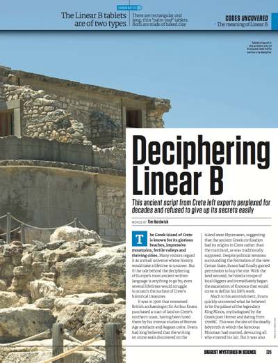 Science Uncovered 05: Articles: Deciphering Linear B / The White Horse - image 1